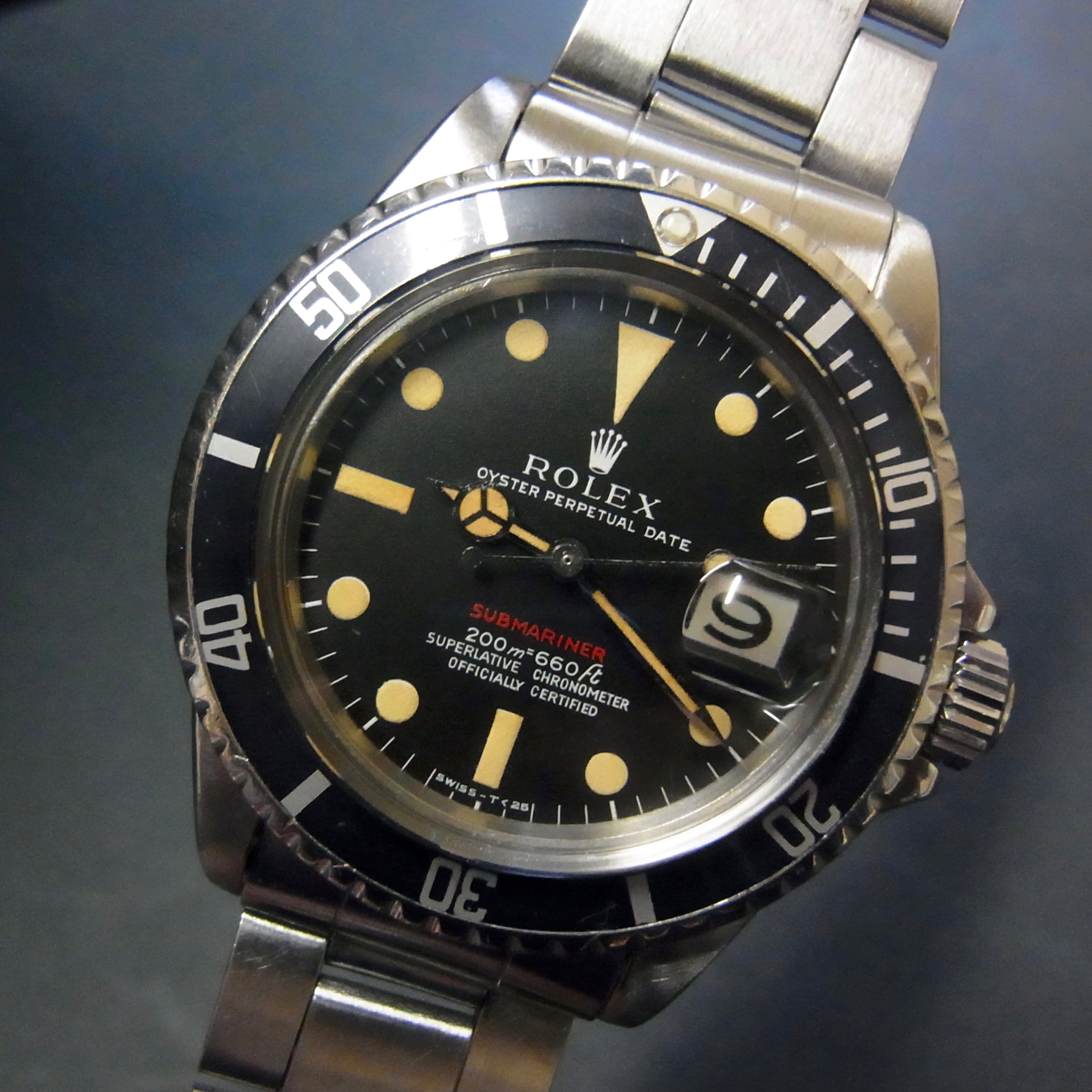 Rolex 1680 MK1 Red Submariner Excellent Patina #status ; Sold#<br>Status : Sold Condition : mint Serial : 218xxxx Year : 1969 Movement : 1570