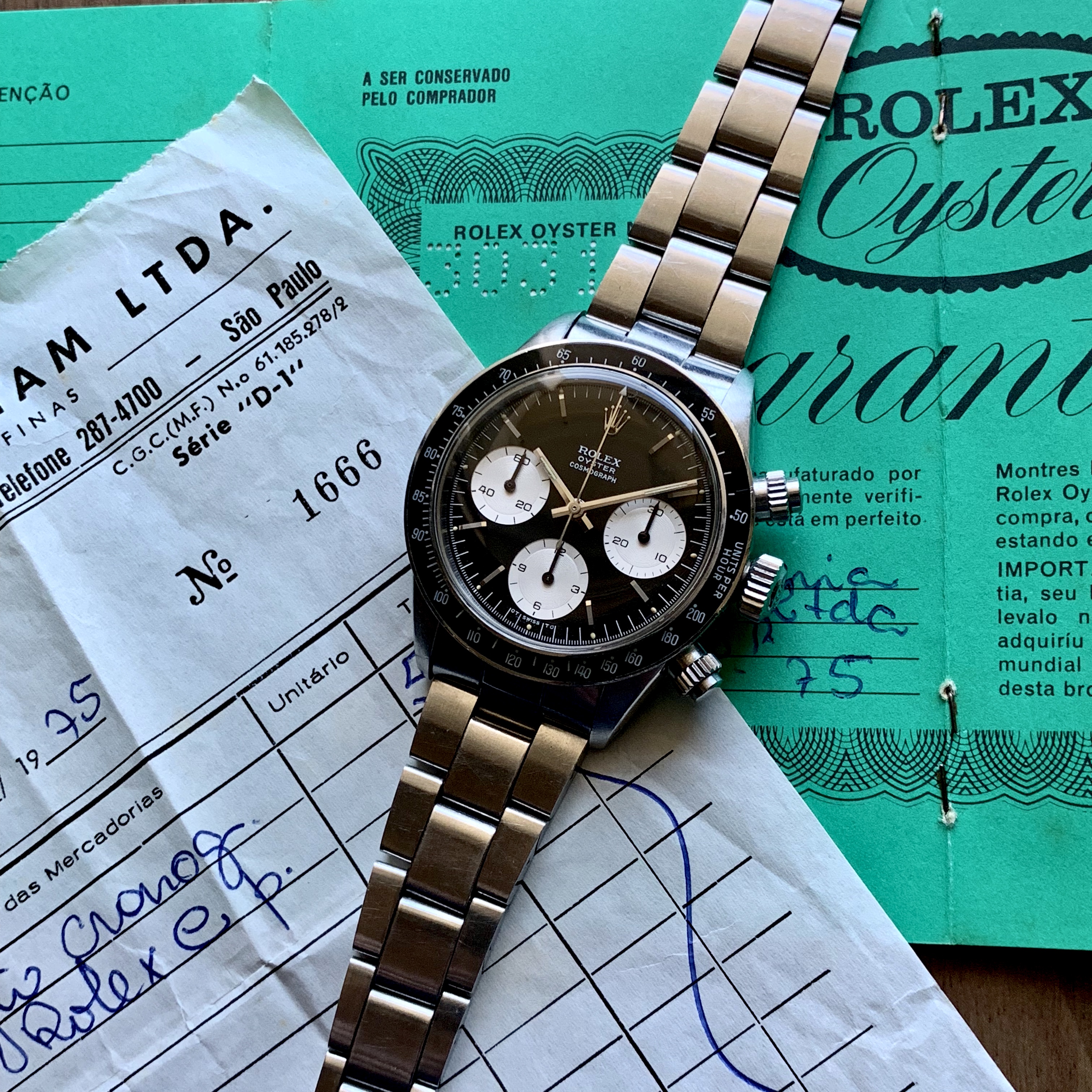 Rolex Ref 6263 sigma MK1 Box and Papers Circa 1972 Status Sold