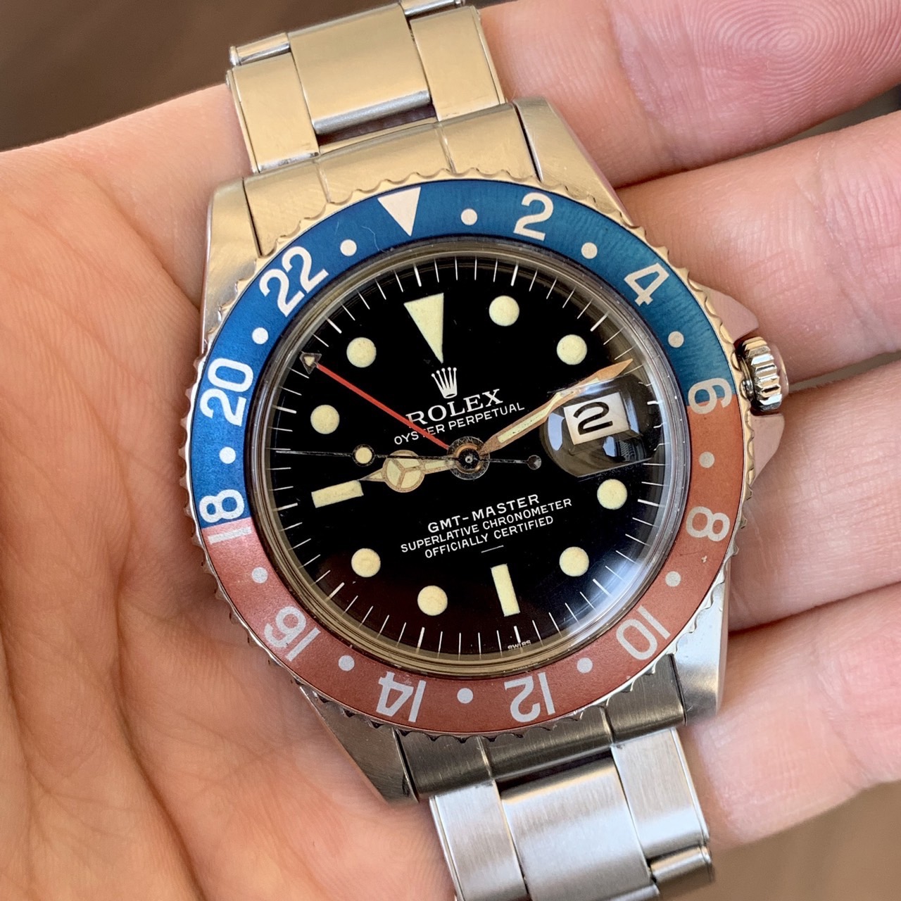 Rolex 1675 GMT underline single Swiss Circa 1963 #Status : Sold