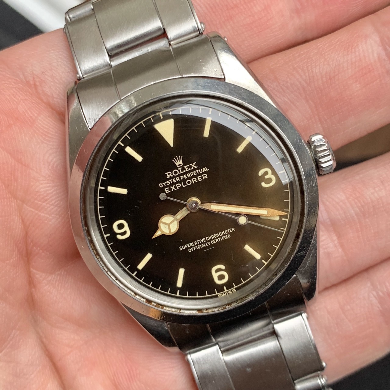 Rolex 1016 underline with chapter ring in tropical 1963 #status : sold