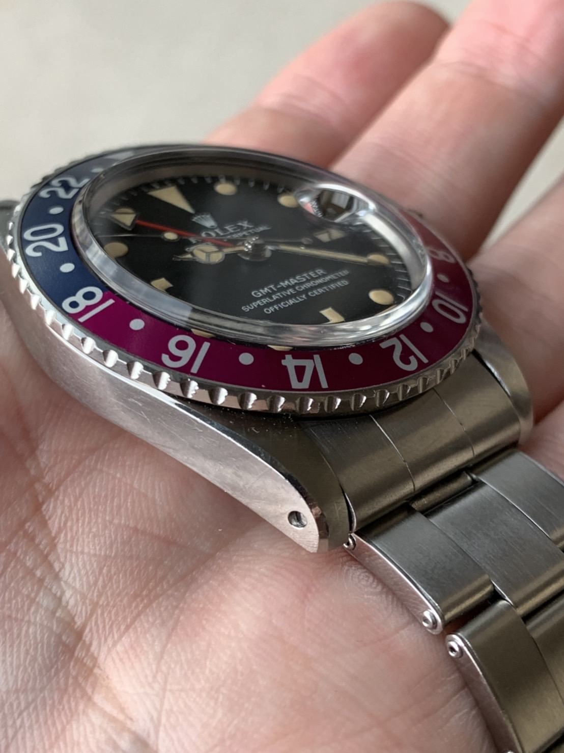Rolex 1675 GMT with fuschia bezel #status sold