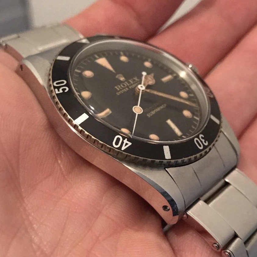 Rolex Ref 6536-1 Small Crown with an original no hash bezel circa 1956 #Status Sold