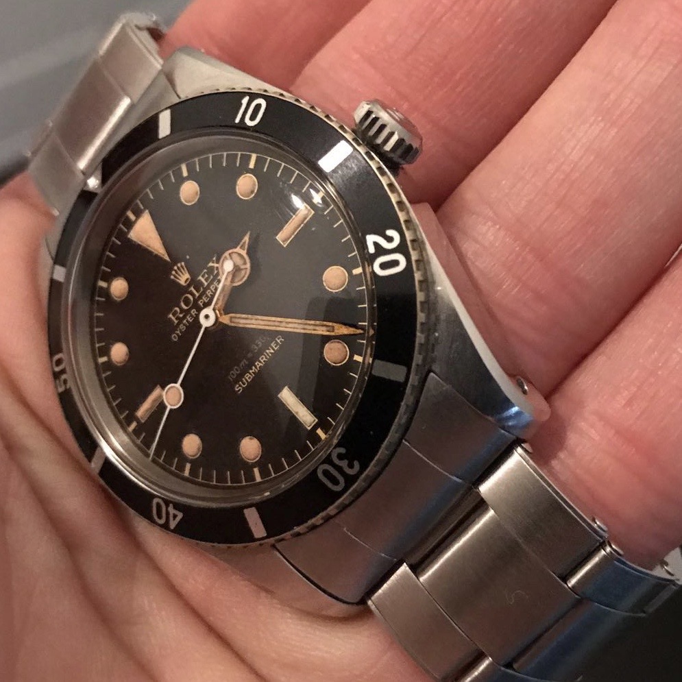 Rolex Ref 6536-1 Small Crown with an original no hash bezel circa 1956 #Status Sold